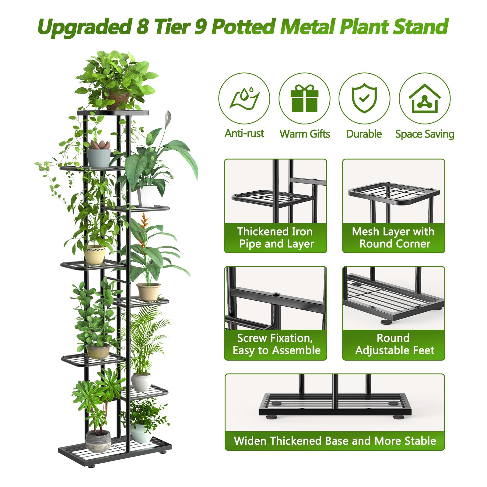 植物スタンド 屋内 8段 9段 鉢植え ガーデニングツール トールメタルコーナー Amazon.co.jp: 植物スタンド 屋内 8段 9段 鉢植え ガーデニング