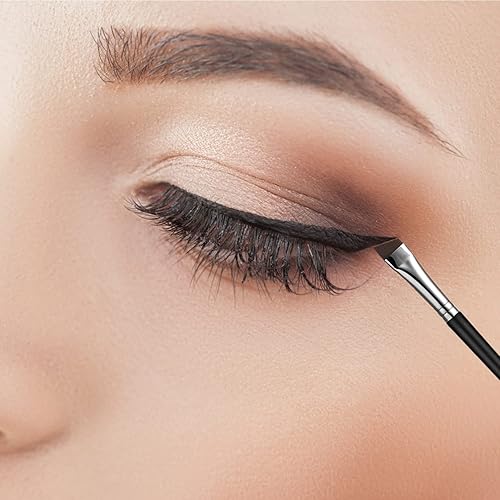 Miniatura 4 de JASSINS Precision Gel Eye Liner Brush - Pinceles para delineador de ojos en ángulo fino, herramienta de maquillaje de ojos con cerdas sintéticas,