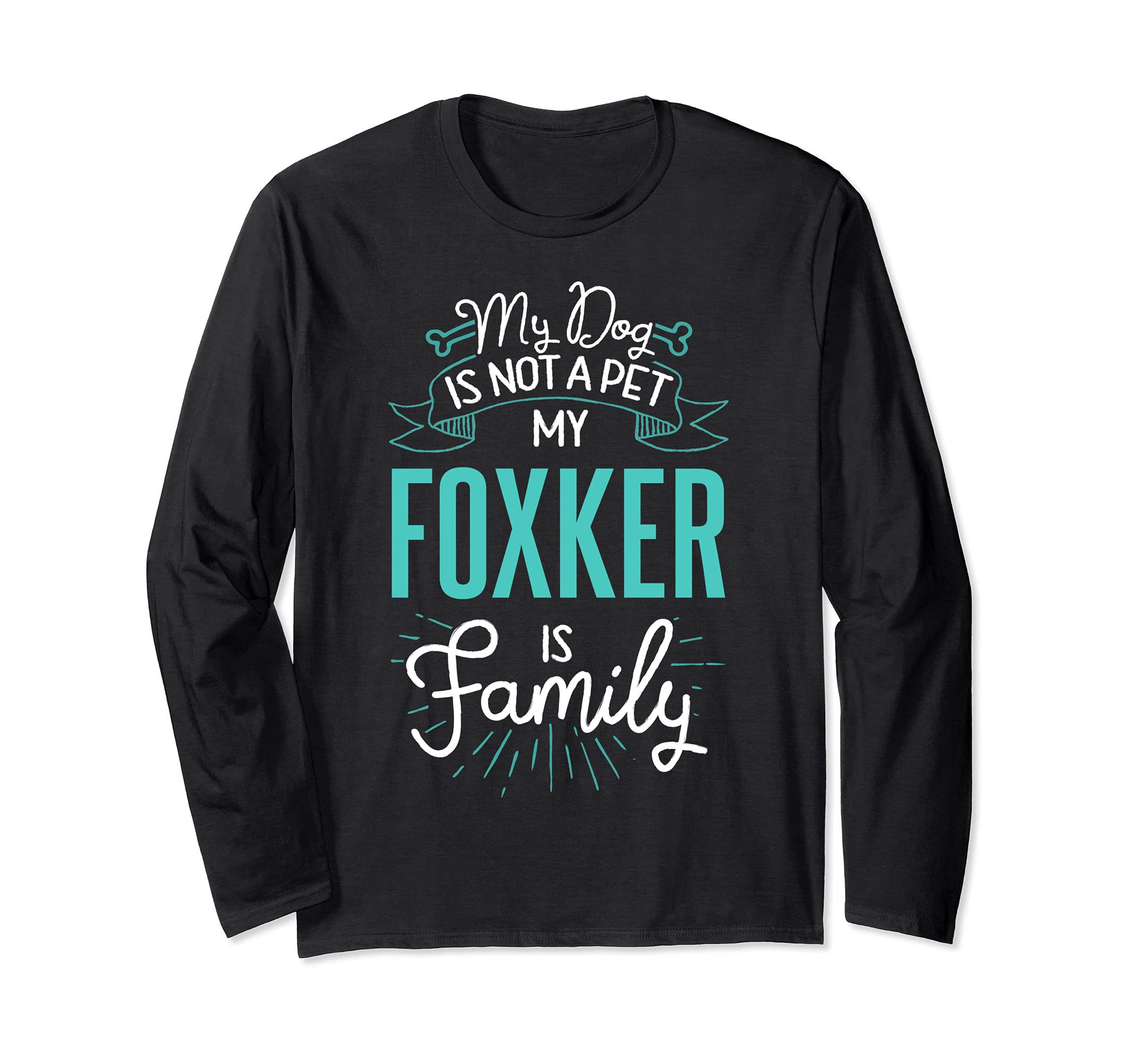 Cute Foxker Design Family Dog Giftn Long Sleeve T-Shirt