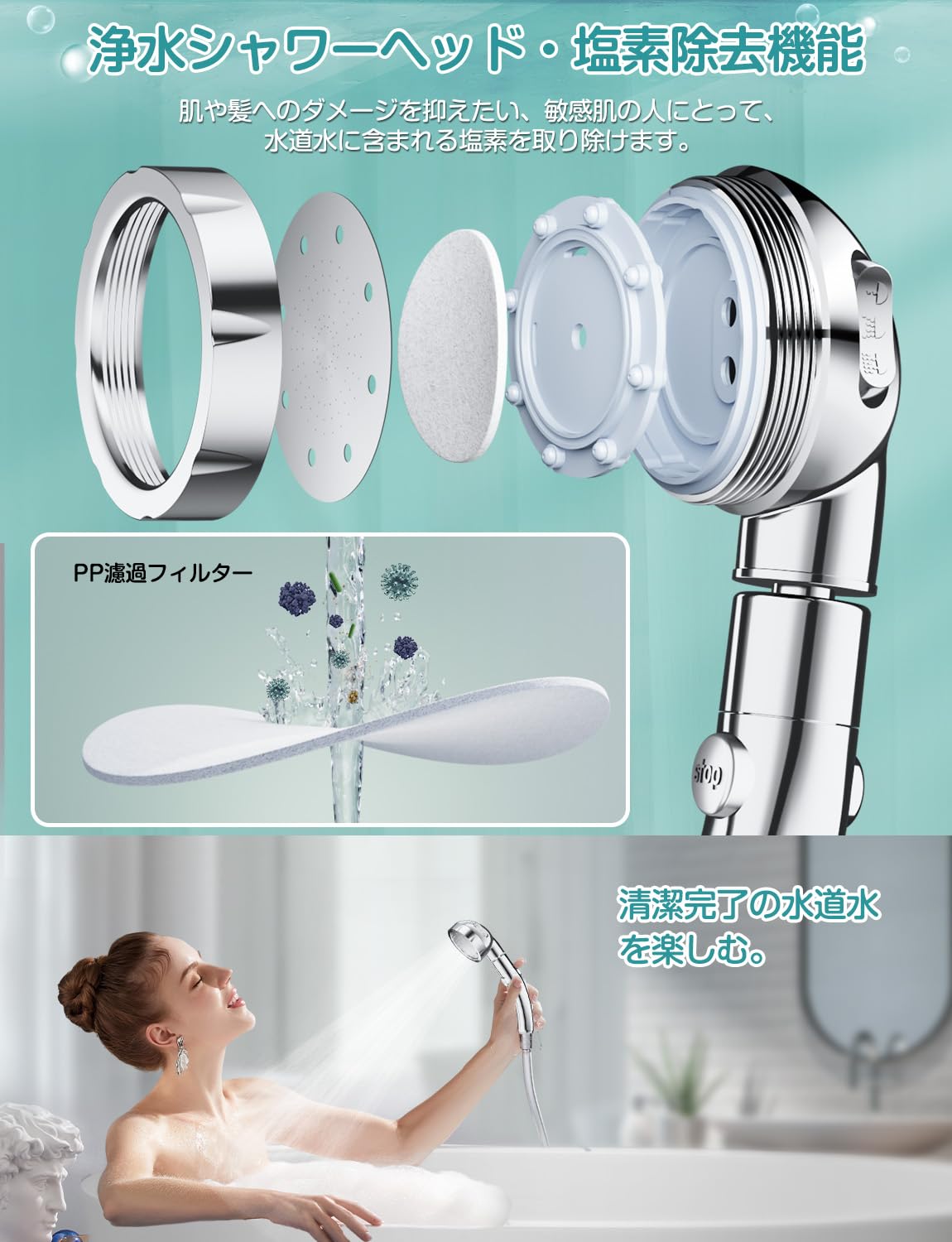 Amazon.co.jp: シャワーヘッド【2026新傑作モデル・マイクロナノバブル