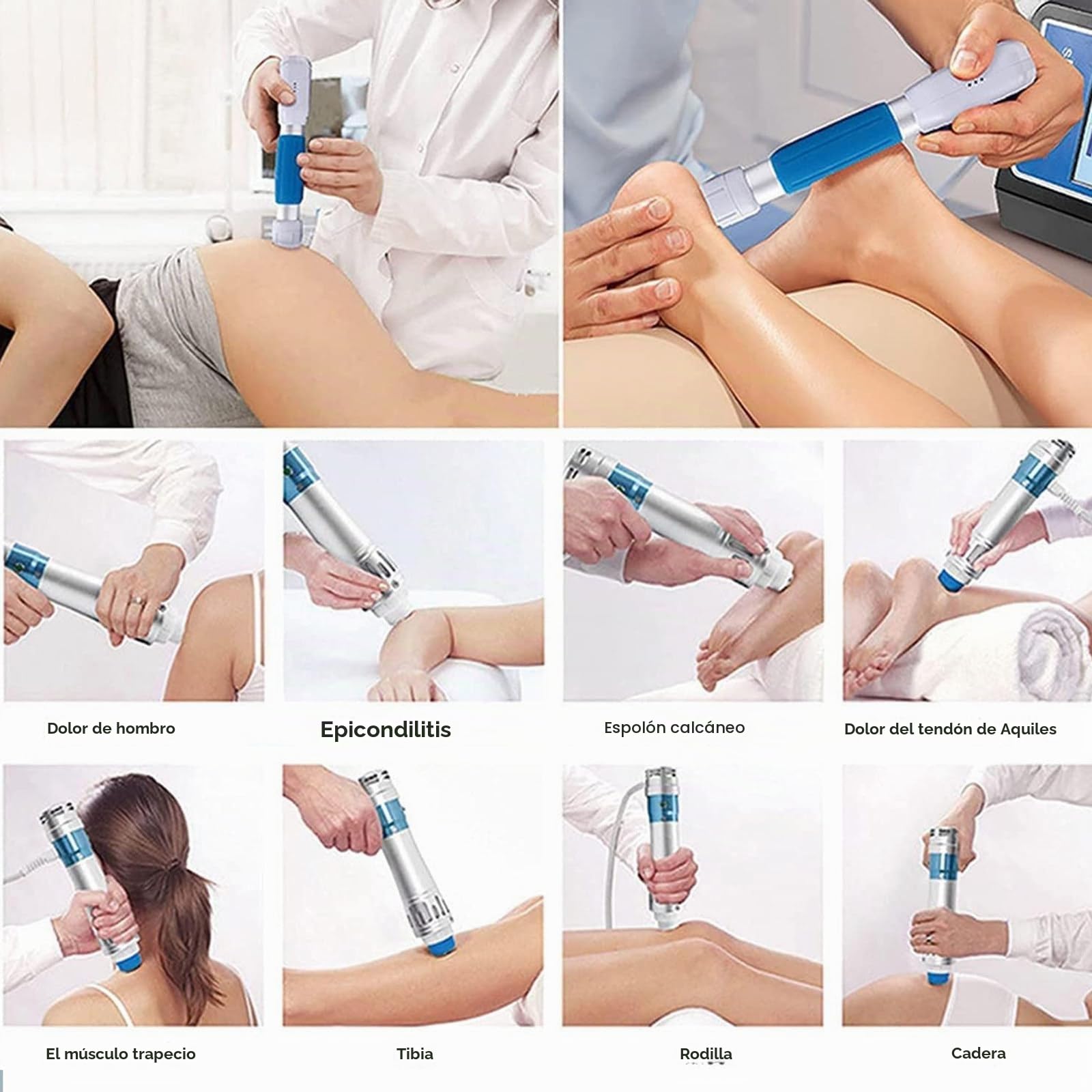 MáQuina De Terapia De Ondas De Choque Ed, Masajeador Profesional Para Aliviar El Dolor Con 7 Cabezales De Masaje, Para Lesiones Deportivas, Alivio Del Dolor Muscular, Lesiones En Las Articulaciones