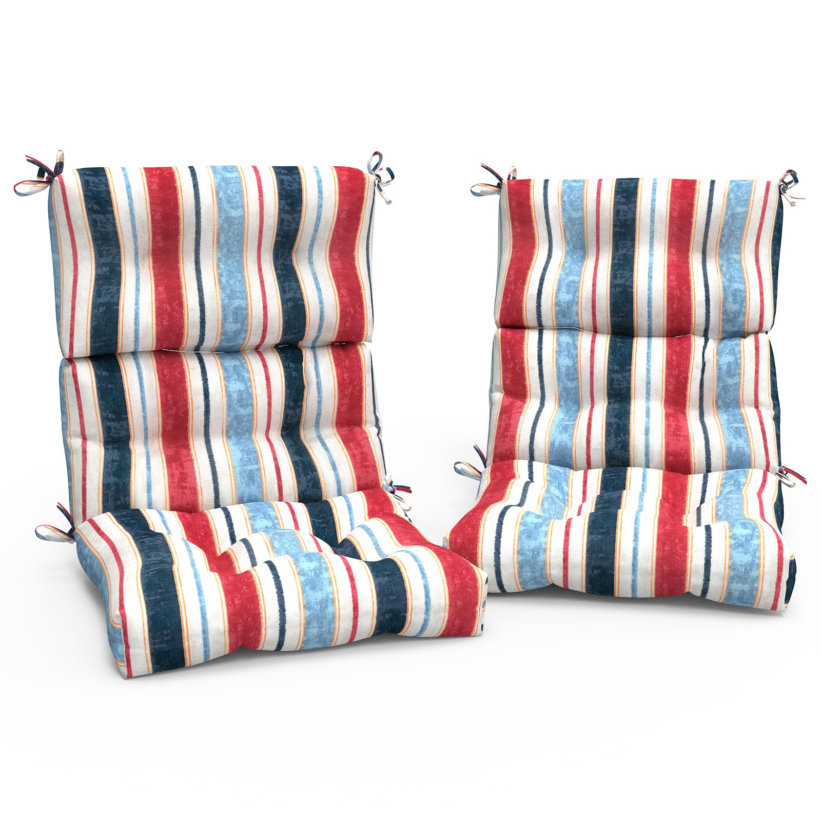 TWLEAR Outdoor High Back Patio Chair Cushions, Tufted Rocking Chair Cushions, Adirondack Cushions for Garden Porch Home Office Chairs Use, 44” x 22” x