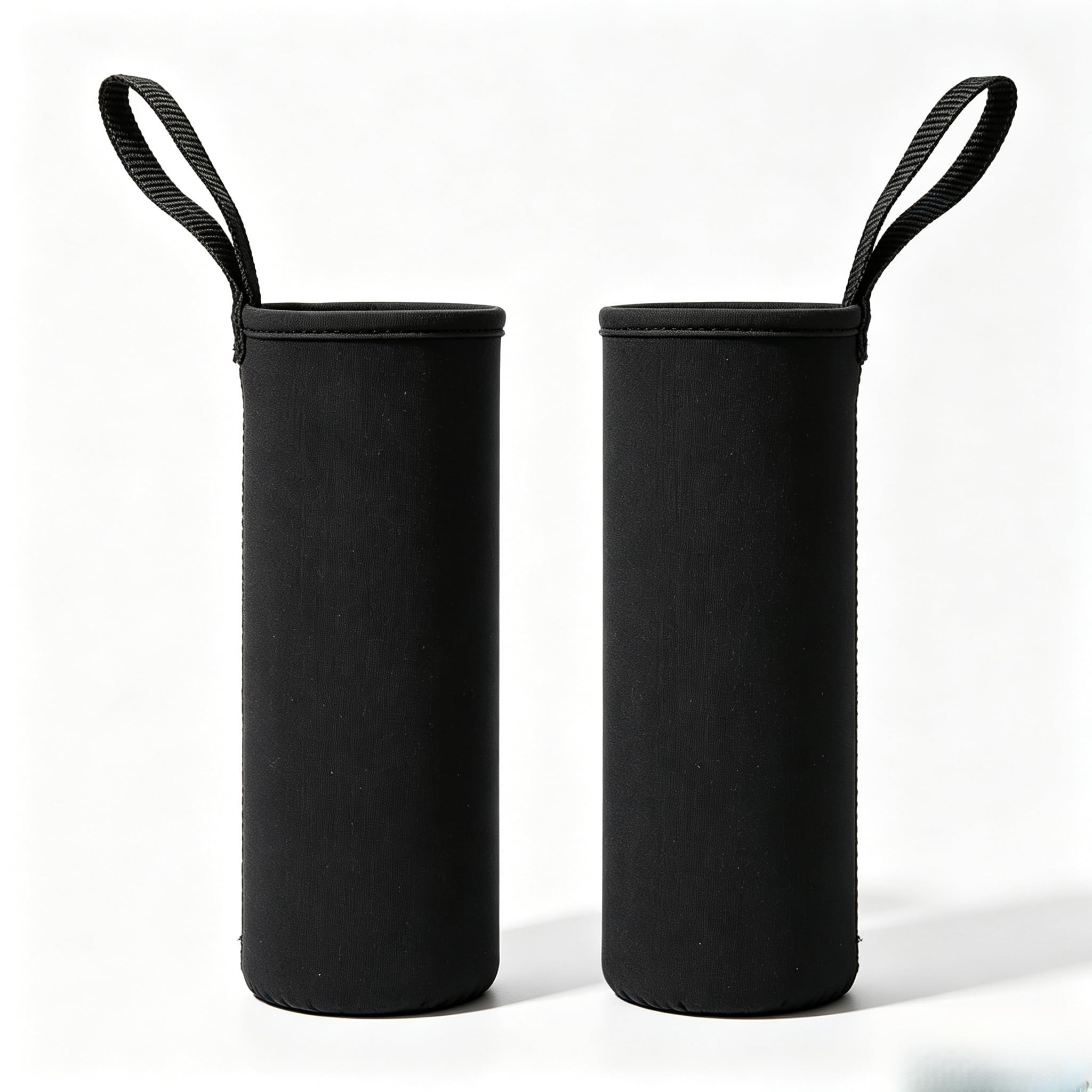ModLuvano 2-Pack Insulated Water Bottle Thermal Sleeve Cover for 550ml/750ml/1000ml/1500ml Bottles – Stretchable Scuba Fabric, Scratch & Resistant, for Camping, Hiking, Travel(1000ML black)
