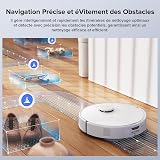 roborock Qrevo Edge S5A Robot Vacuum Cleaner with Mop Function, Dual Anti-Tangle System, 18,500 Pa, FlexiArm Design Edge Cleaning, Heatable Mop, 75°C Hot Water Mop Wash (White) - 7