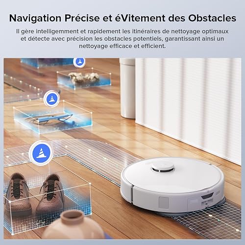 roborock Qrevo Edge S5A Robot Vacuum Cleaner with Mop Function, Dual Anti-Tangle System, 18,500 Pa, FlexiArm Design Edge Cleaning, Heatable Mop, 75°C Hot Water Mop Wash (White) - 7