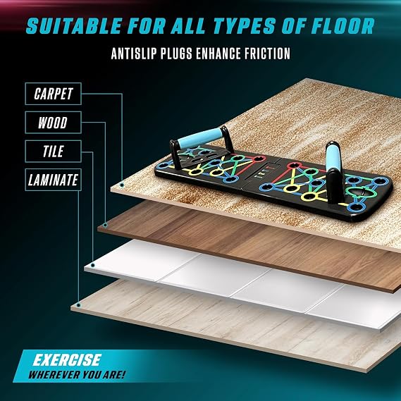 Busstier Multifunctional Foldable Push Up Board - Durable Sports Platform for Fitness and Fitness, Easy Portable Push Up Tool