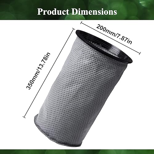 Miniatura 2 de Smilefil - Bolsas de filtro redondas reutilizables de micro tela de 10 cuartos de galón compatibles con ProTeam Parte # 100565  Compatible con