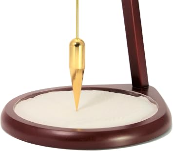 Pit Pendulum- Sand Kinetic Sculpture | Automatic Zen Garden for Desk Designs in Sand- Relaxing and Mesmerizing Office and Home Table Topper (Large 23, Cherry)