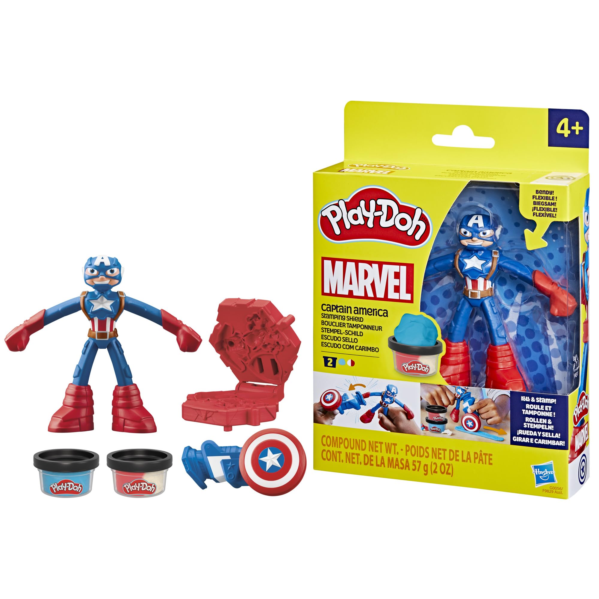 Amazon.com: Play-Doh Marvel Captain America Stamping Shield with