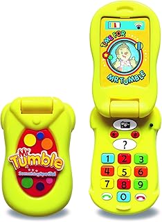 Mr Tumble Toys,Mr Tumble Something Special Flip & Learn Toy Phone For Kids - Helps Child Development and Recognition Skills - Features Light Up Screen, Fun Sounds and Learning Activities, 18+ Months