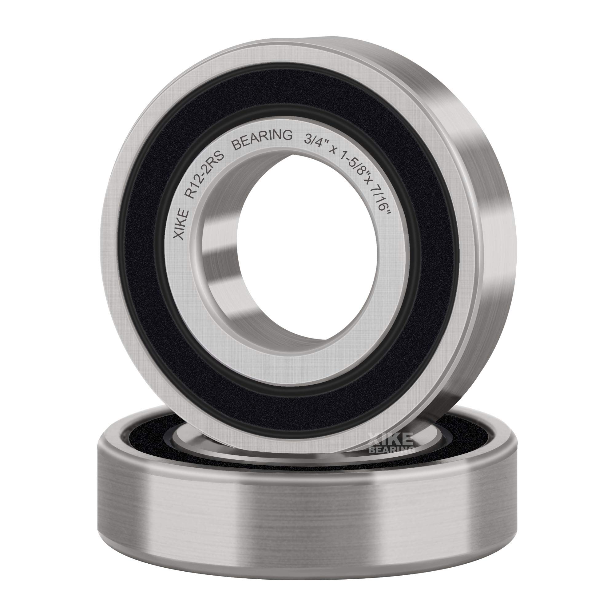 Rodamientos R12-2RS XiKe de 3/4" x 1-5/8" x 7/16" con doble sello de goma pack de 2 unidades 8