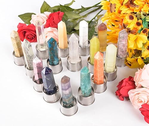 Miniatura 6 de ChezMax Botella de agua de cristal con piedra preciosa de cuarzo natural cambiable Tiendaita