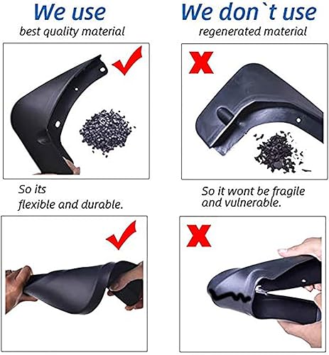 Miniatura 4 de Juego de 4 aletas de barro compatibles con Nissan X-Trail Rouge 2014-2019, protector contra salpicaduras, guardabarros, protección contra lluvia y