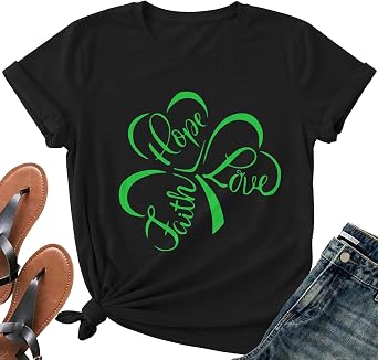 St Patricks Day Shirt Women-Irish Shirts for Women Lucky Shamrock Tees Cute Lucky Short Sleeves