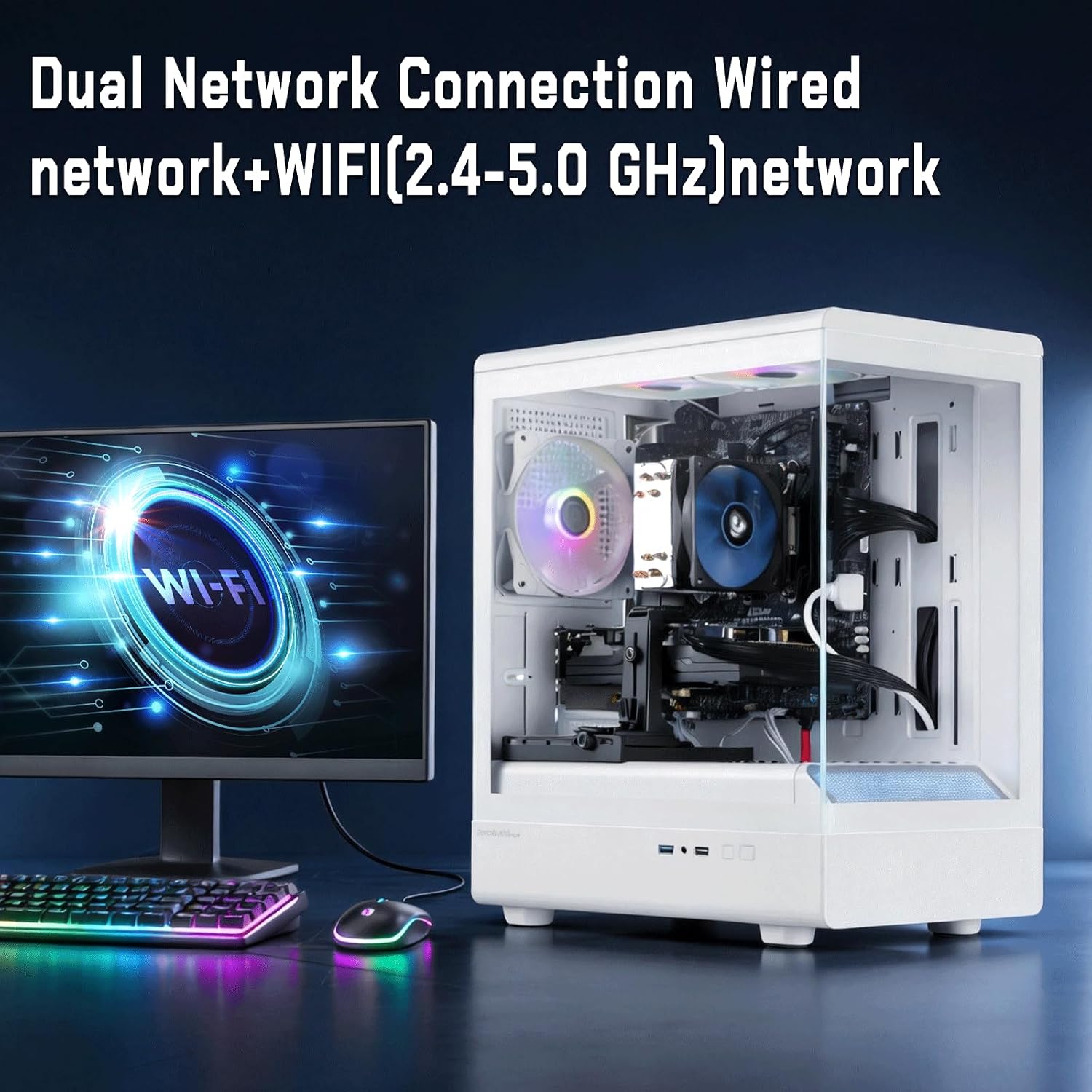 GPVHOSO Prebuilt Gaming PC Desktop, Intel Core i7-4770, GTX 1050 Ti 4GB image 5