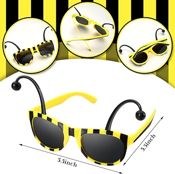 Bencailor 12 Pcs Halloween Bee Party Sunglasses Black Glasses