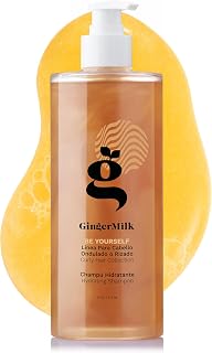 Ginger Milk Hydrating Shampoo for Curly, Wavy, and Coily Hair - Nourishing Formula for Defined Curls, Frizz Control, and Shine - Sulfate-Free | Be Yourself 16 fl oz