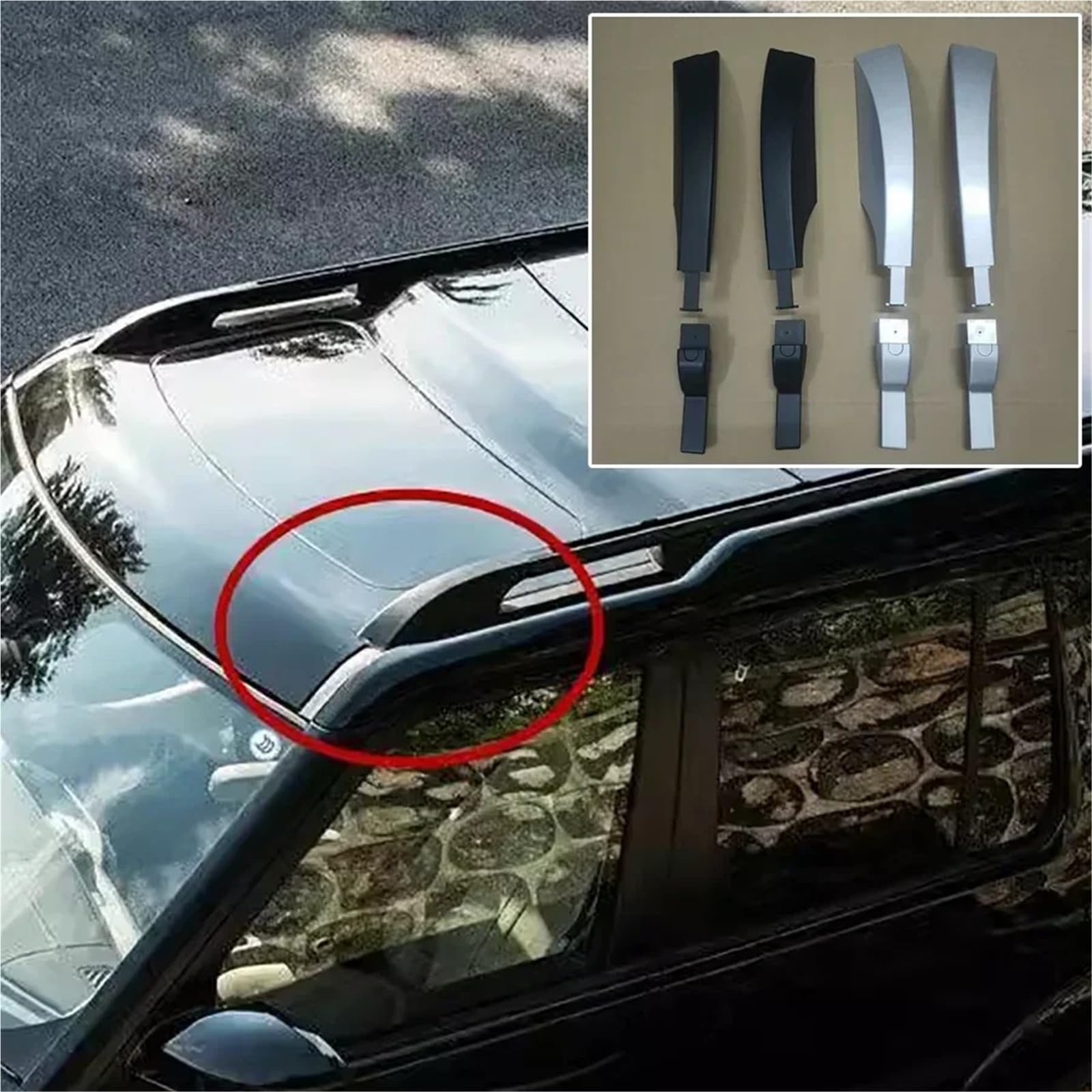 Barres Toit Couvercle Porte-Bagages Toit Avant Arrière Gauche/Droite 1 Pièce Protection Capuchon D'extrémité Rail pour Land pour Rover pour Discovery 3 4 Railing