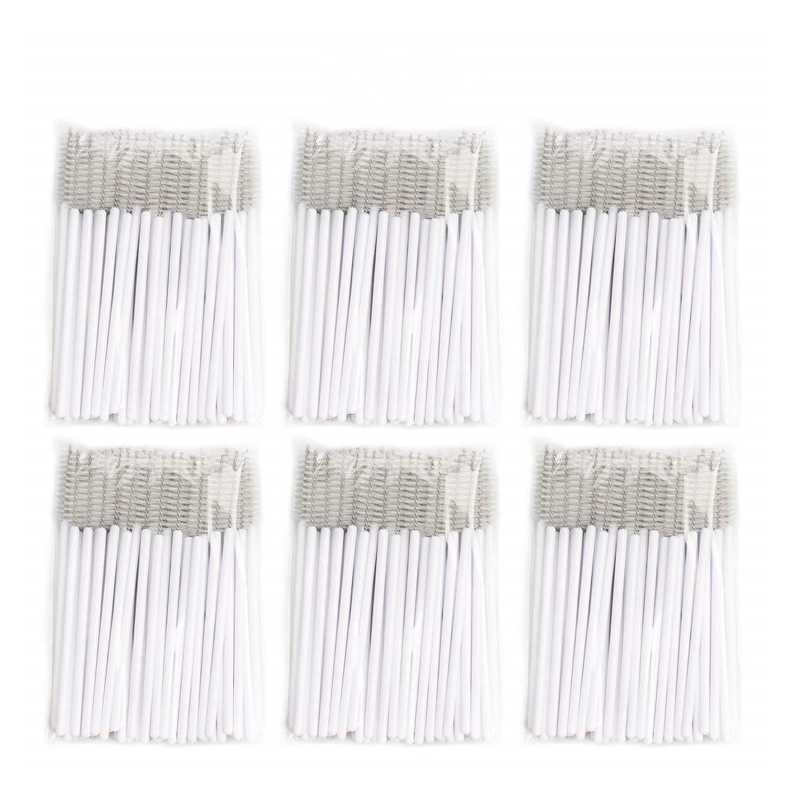 yaoqijie 1000 unids/lote Venta al por mayor pestañas Mascara Varitas desechables para extensiones cepillo de maquillaje Aplicadores Kit de herramientas con blanco duradero (color del mango: blanco)