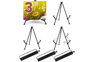 AROIC Tabletop Easel Stand for Display, 3-Pack Collapsible Tripod Easels for Tabletop Display