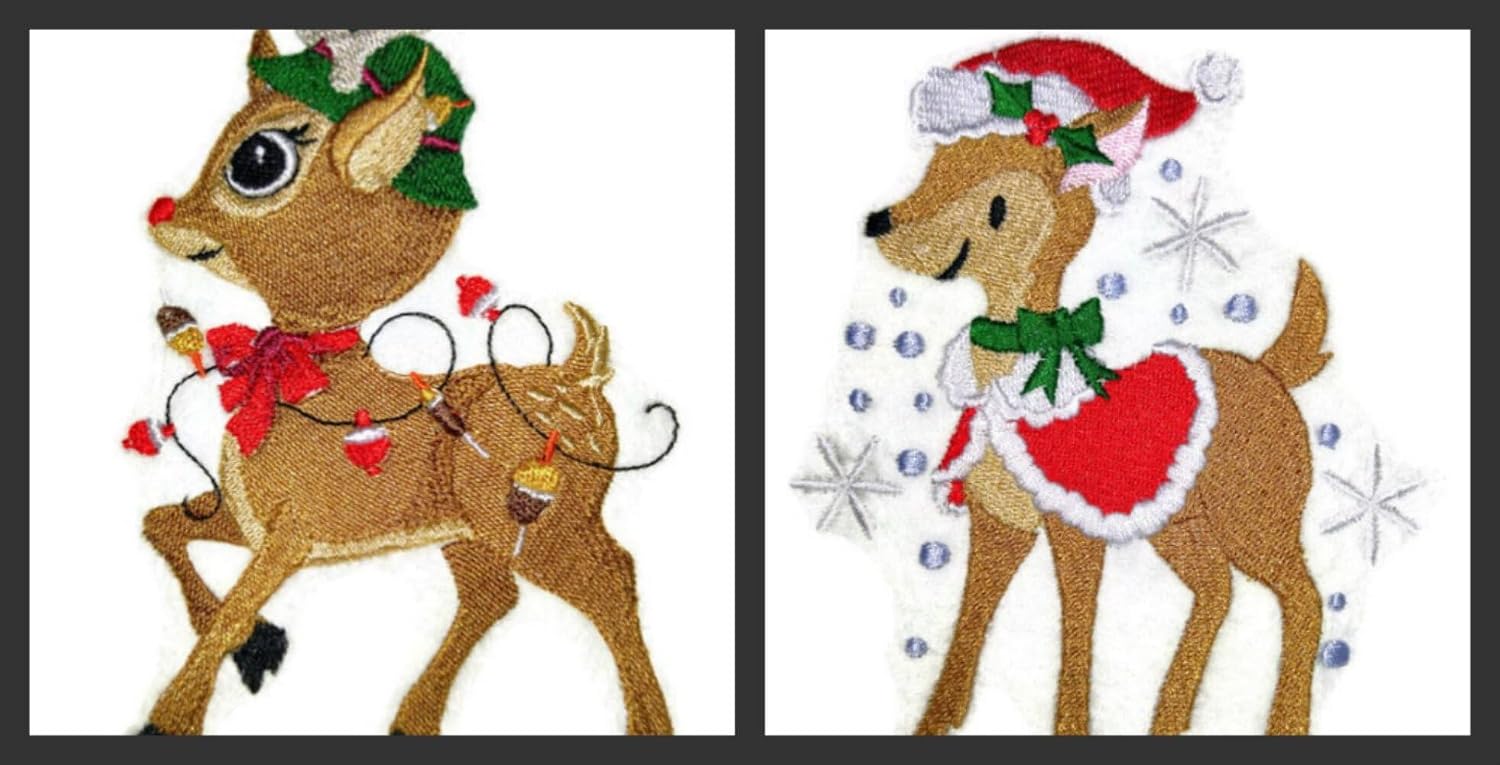 Catch A Little Christmas [ Rudolph] Embroidered Iron on/Sew Patch [4.37." * 6.44"] [Made in USA]