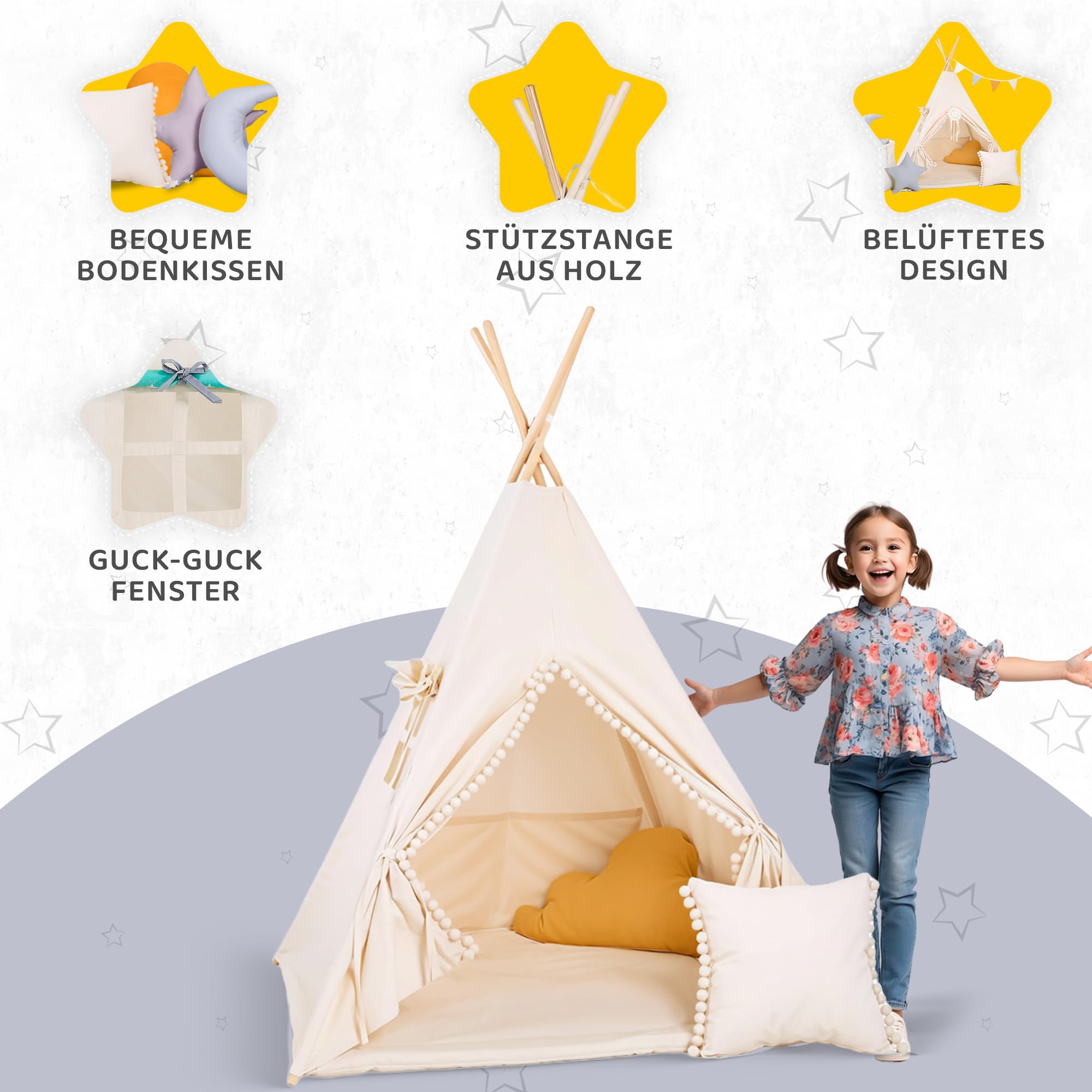 Rainbow Kids Tipi Zelt für Kinder
