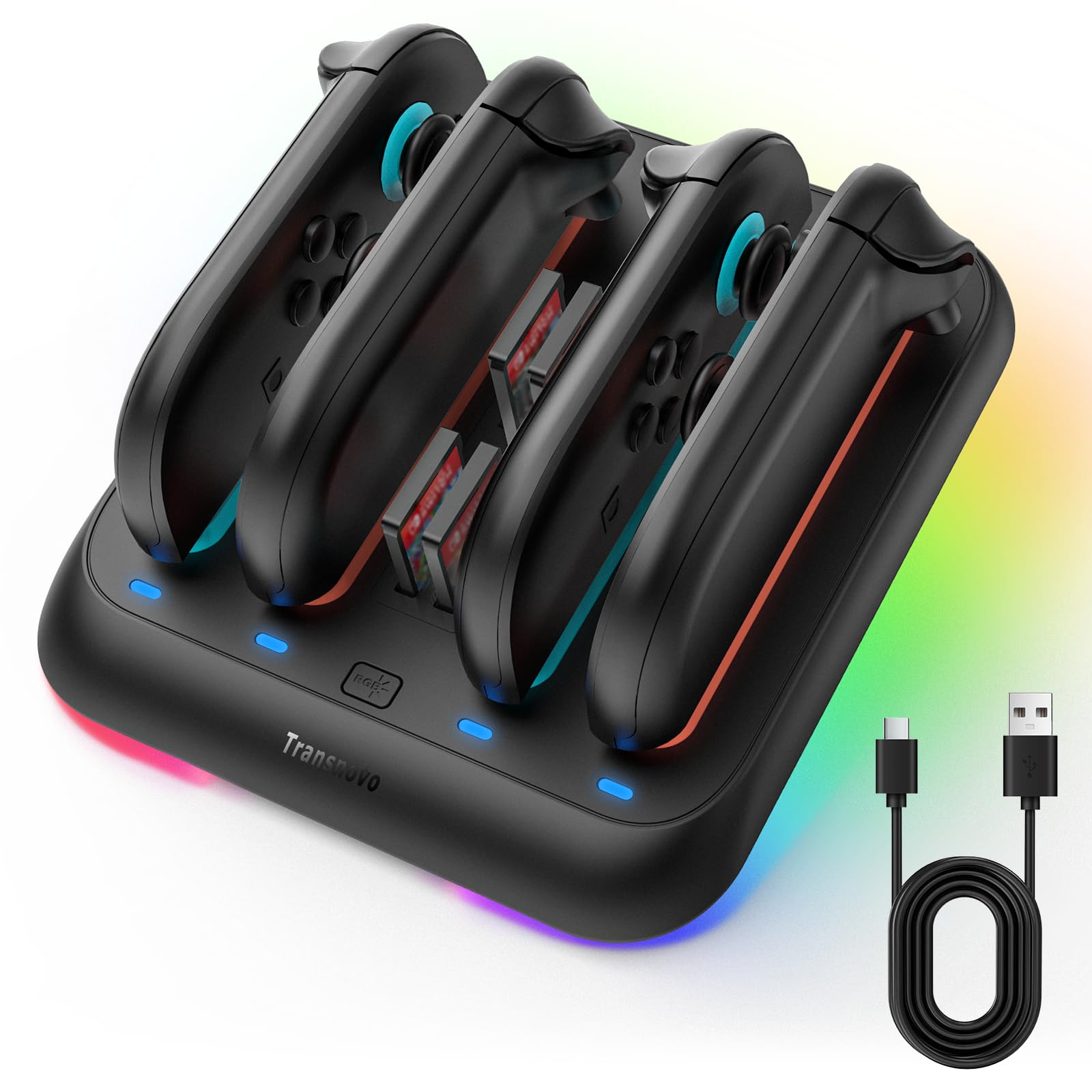 Nintendo Switch 青/赤 本体 充電ドック付き コントローラ4P 楽天市場】スイッチ コントローラー 充電器 充電スタンド