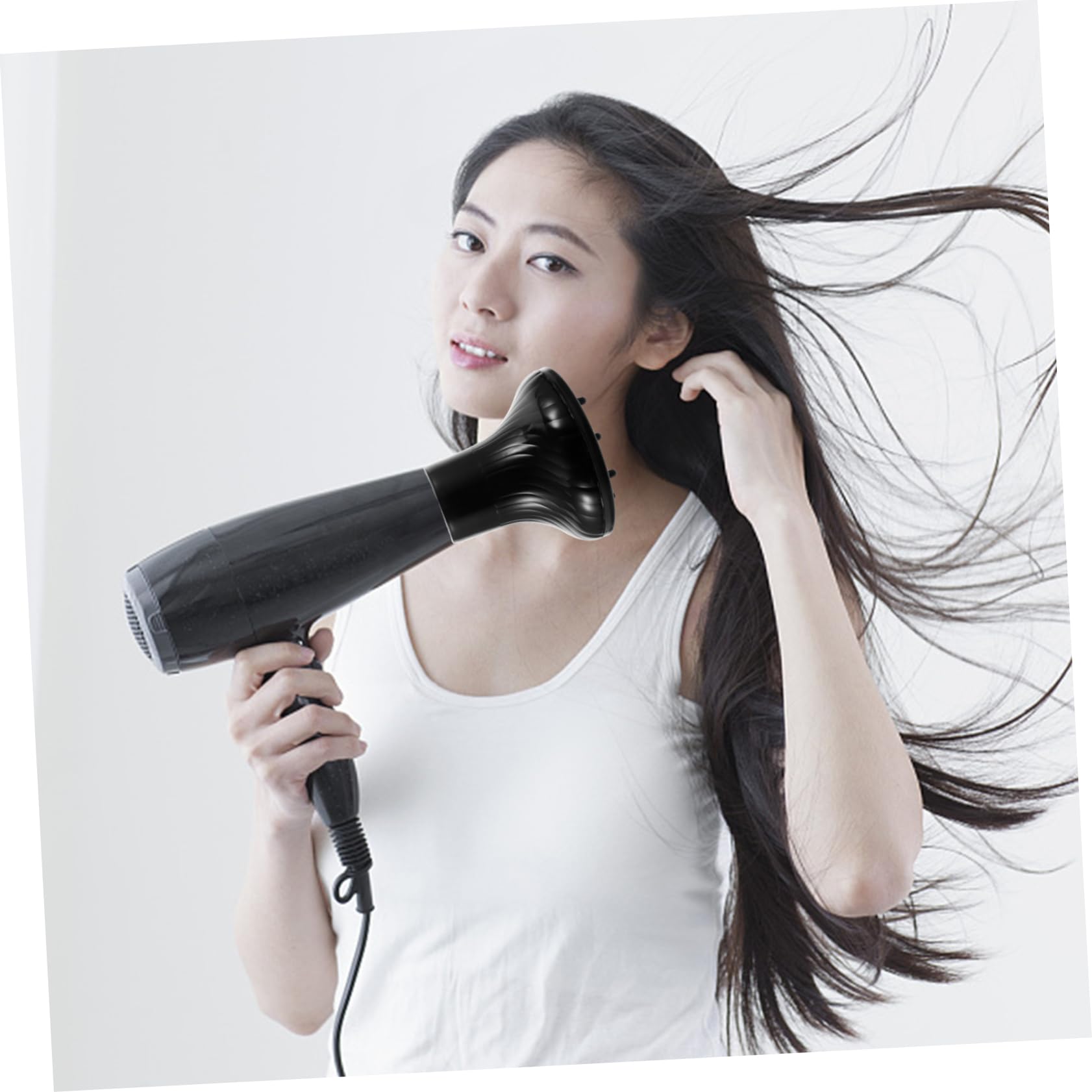 Didiseaon Diffusore per Chioma Ricci in Plastica Nero, Accessorio Professionale per Asciugacapelli 4,2-4,8cm, per Casa e Salone per Massimizzare Volume dei Chioma
