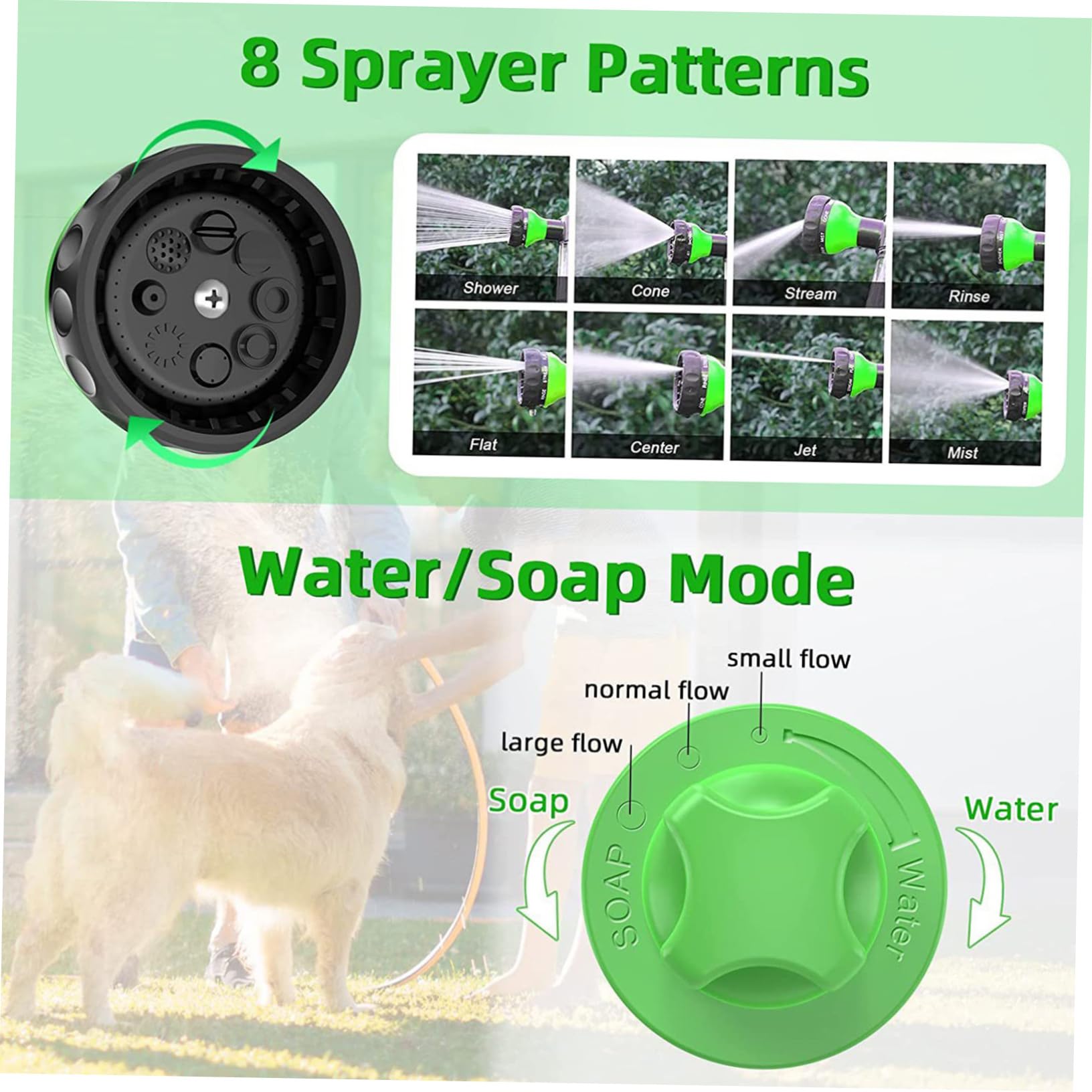 Hemoton Dog Water Hose Attachment Pet Washing Sprayer Versatile Garden Sprayer