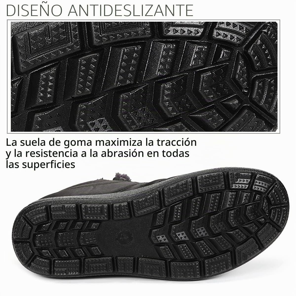 Gaatpot Botas de Invierno para Mujer Forradas con Pelo Antideslizantes