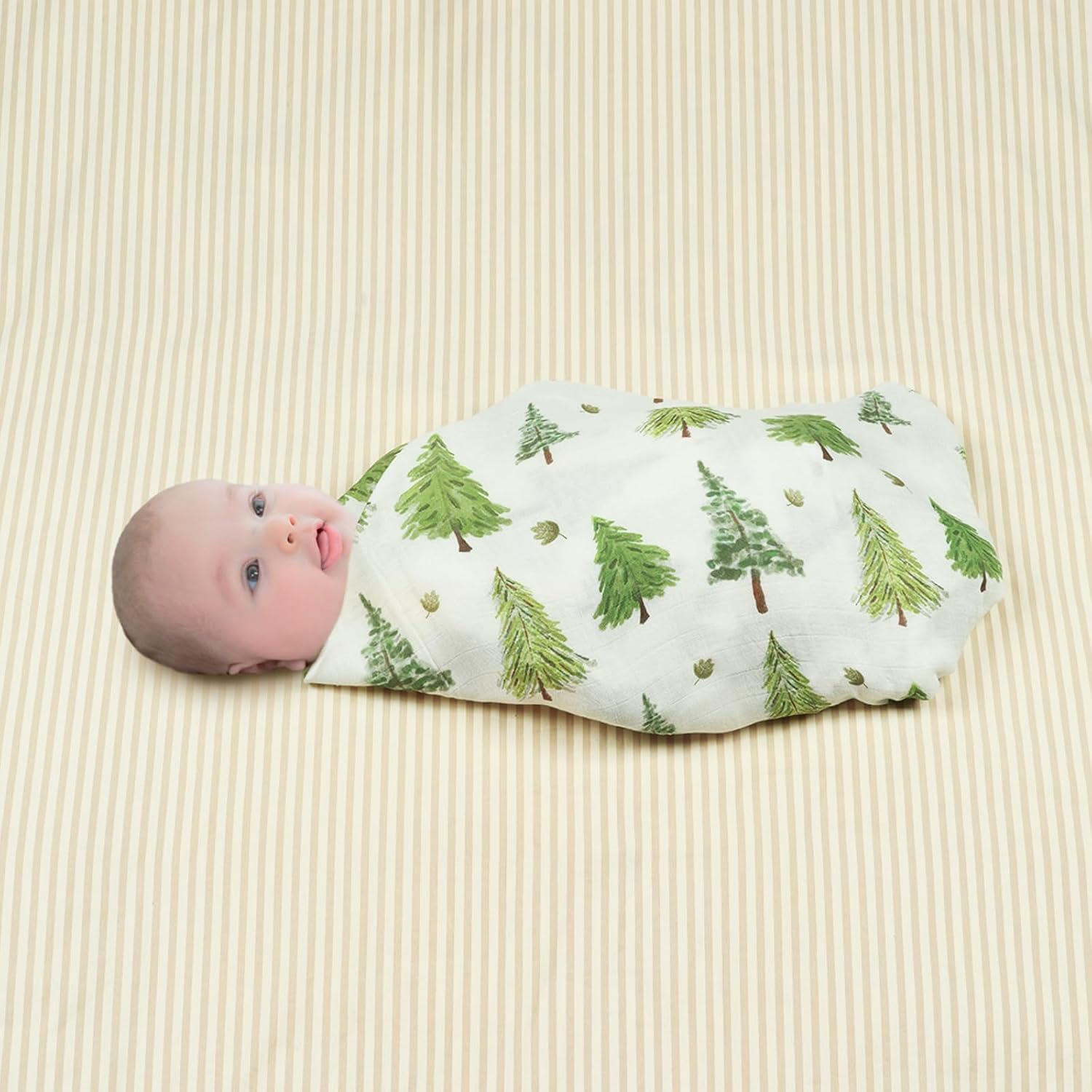 Muslin Swaddle Blankets Neutral - Soft 47x47 Inch Baby Swaddle Wrap & Nursery Receiving Blanket, Mallard Duck/Woodland - Breathable 70% Bamboo Viscose & 30% Cotton