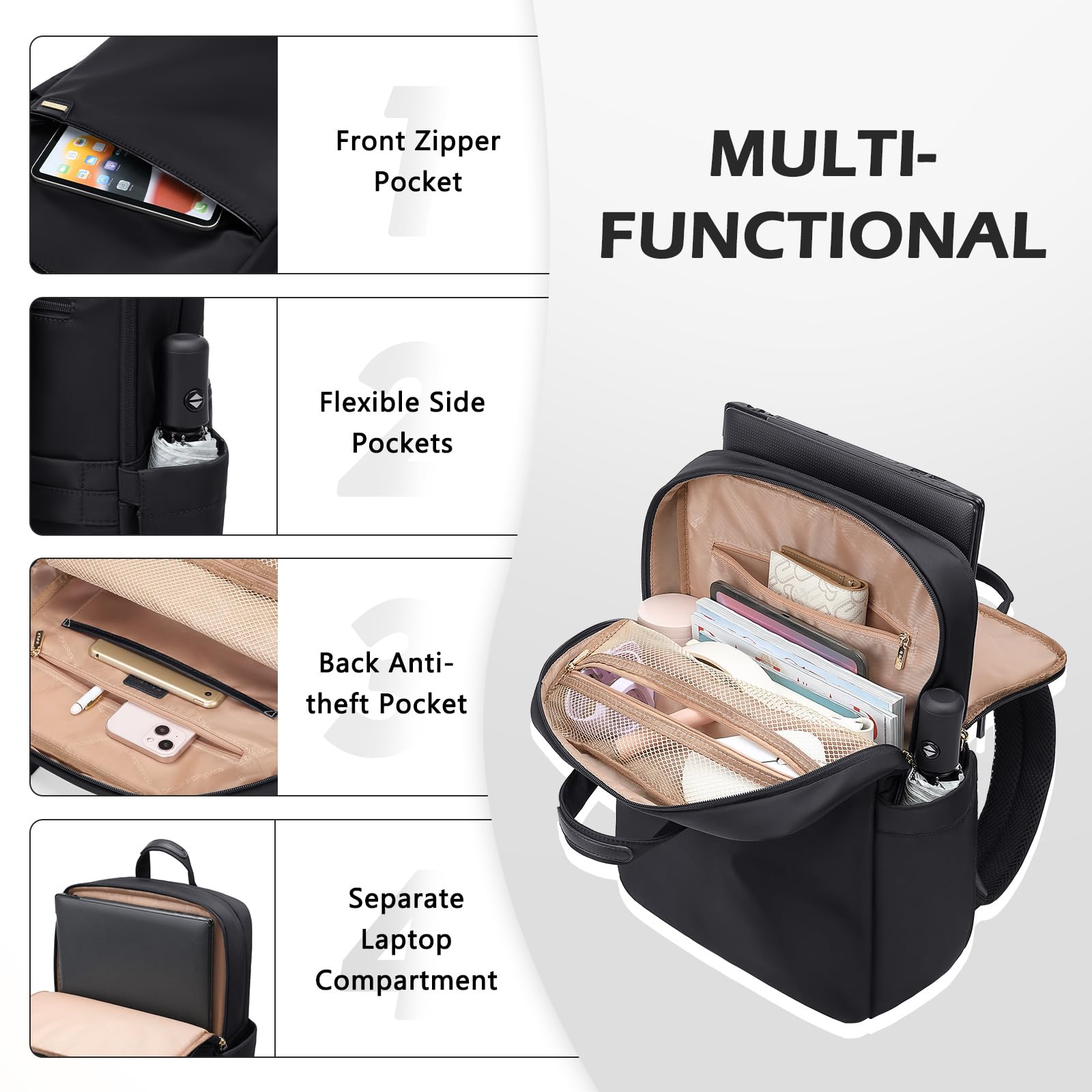 Golf Quality Handgepäck Rucksack 17.3" – Bild 4
