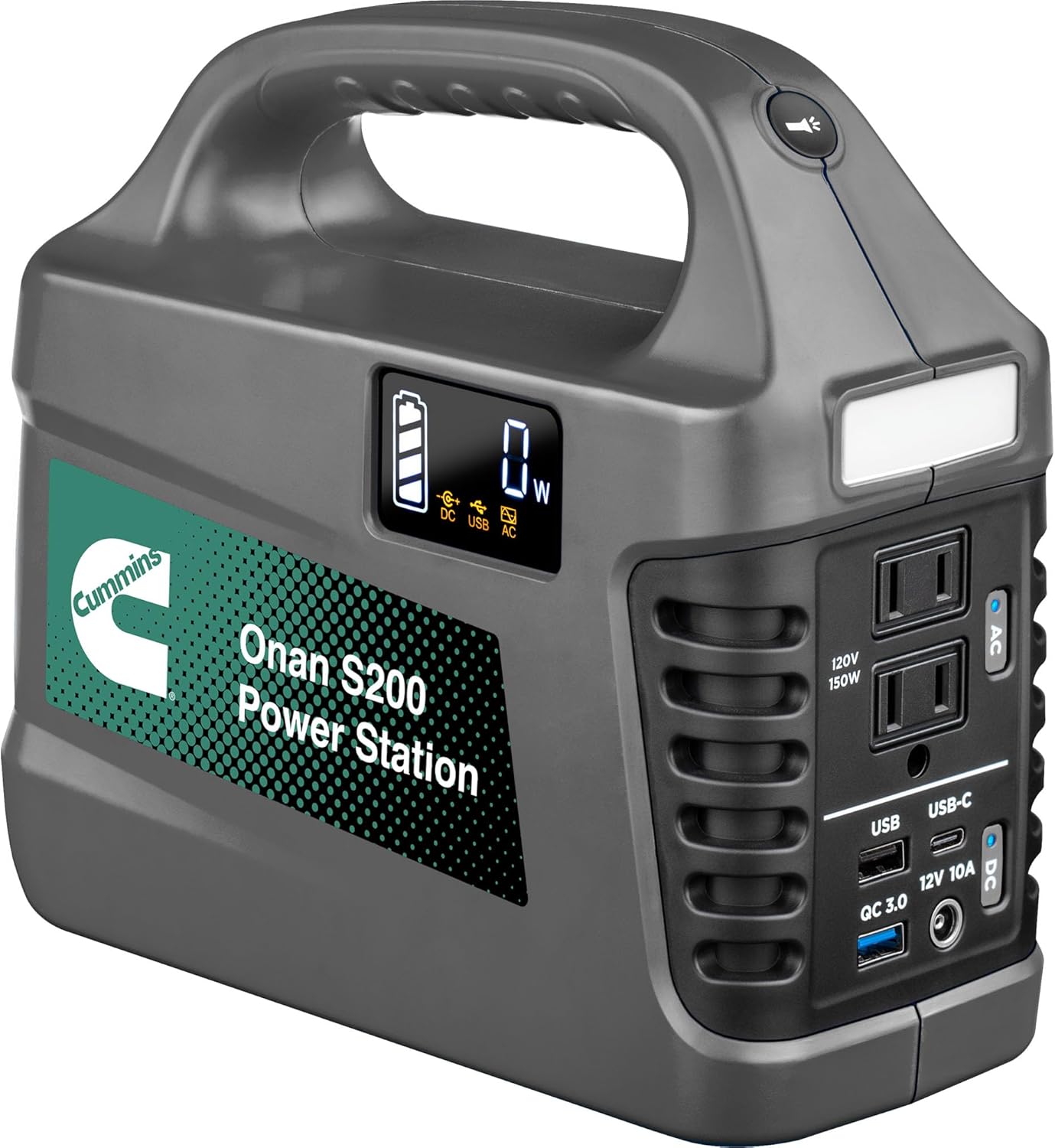 Cummins 194Wh 300 Peak Watt Portable Power Station & Solar Generator, Modified Sine Wave AC Outlet, Backup Lithium Battery for Camping, Home, Travel, Indoor/Outdoor Use (Solar Panel Not Included) - Image 1 of 8