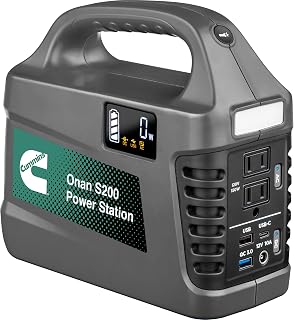 Cummins 194Wh 300 Peak Watt Portable Power Station & Solar Generator, Modified Sine Wave AC Outlet, Backup Lithium Battery for Camping, Home, Travel, Indoor/Outdoor Use (Solar Panel Not Included)