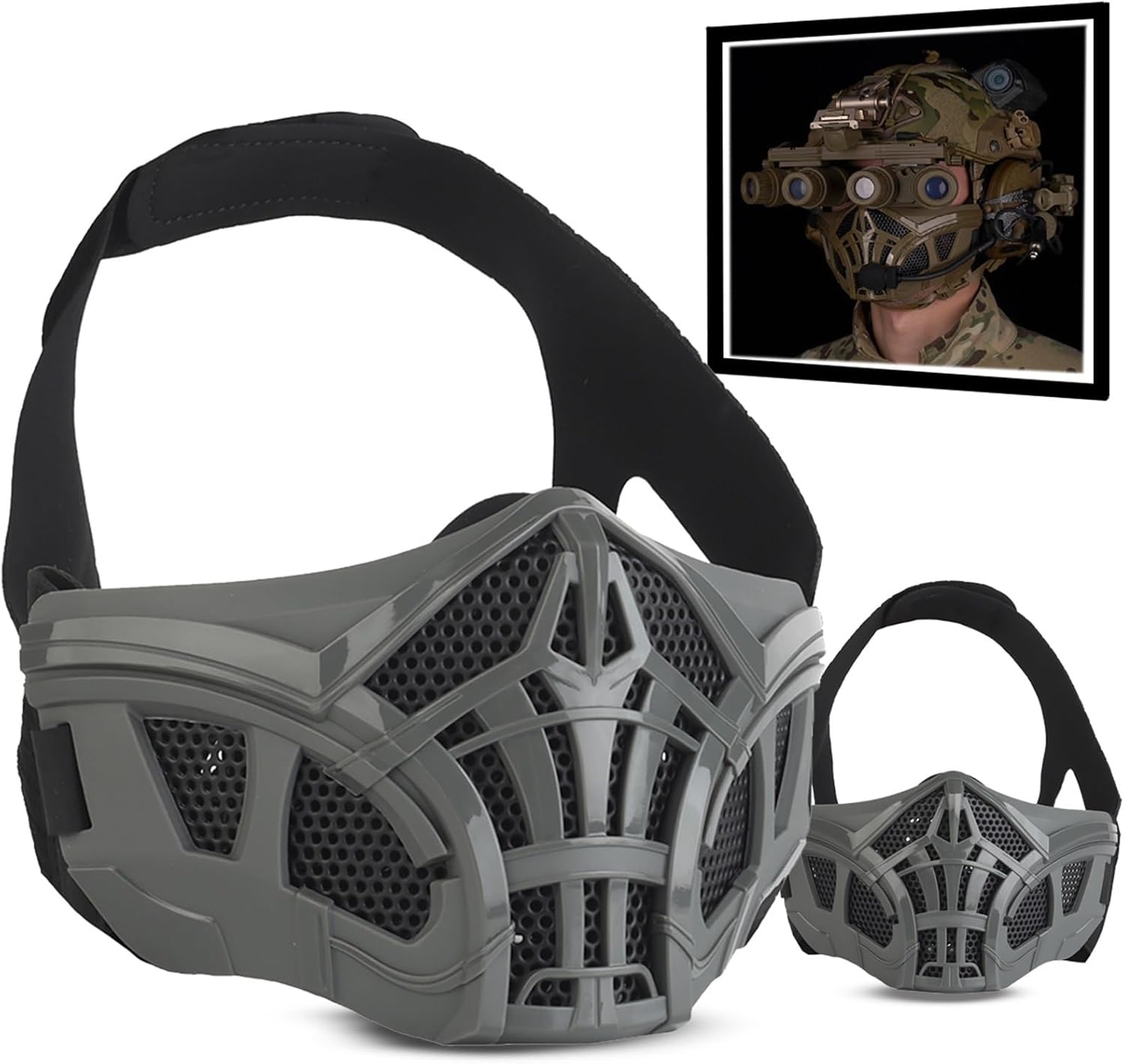 Tactical Scorpion Half Face Mask, Protective Airsoft Mask for CS Game, Cosplay, Hunting & Halloween, Outdoor Tactical Gear