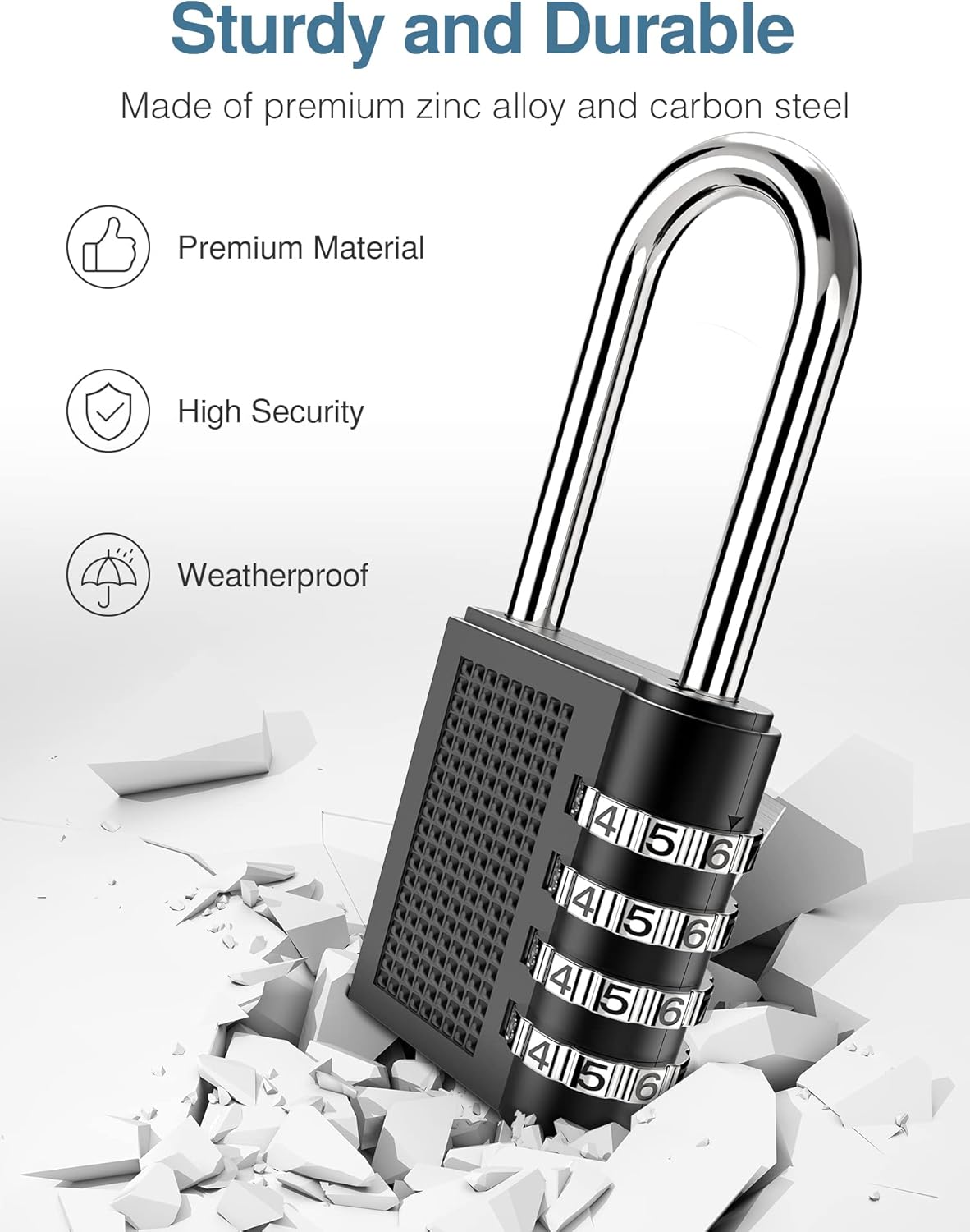 Amazon Crazy 🔥 Deals Puroma 2 Pack Combination Lock 4 Digit Padlock with 2.6 Inch Long Shackle for School Gym Locker, Sports Locker, Fence, Toolbox, Case, Hasp Storage (Black)