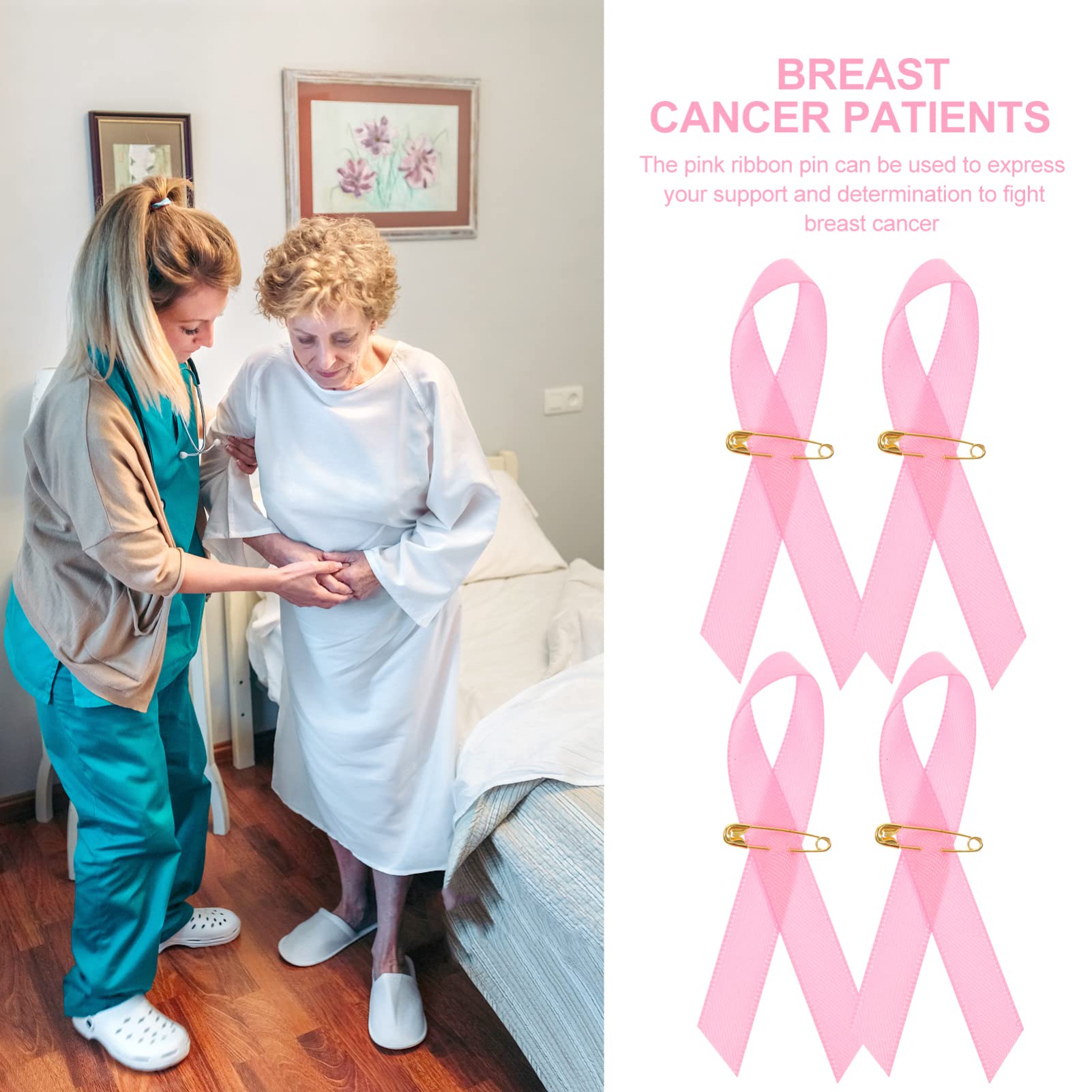 ARTIBETTER 2 Sätze Brustkrebs Bewusstsein Ribbons Mit Anstecknadeln Pinke Bänder Für Wohltätigkeitsveranstaltungen Und Aufklärungskampagnen Zum Dekorieren Von Kleidung Und 200 Stück * 2