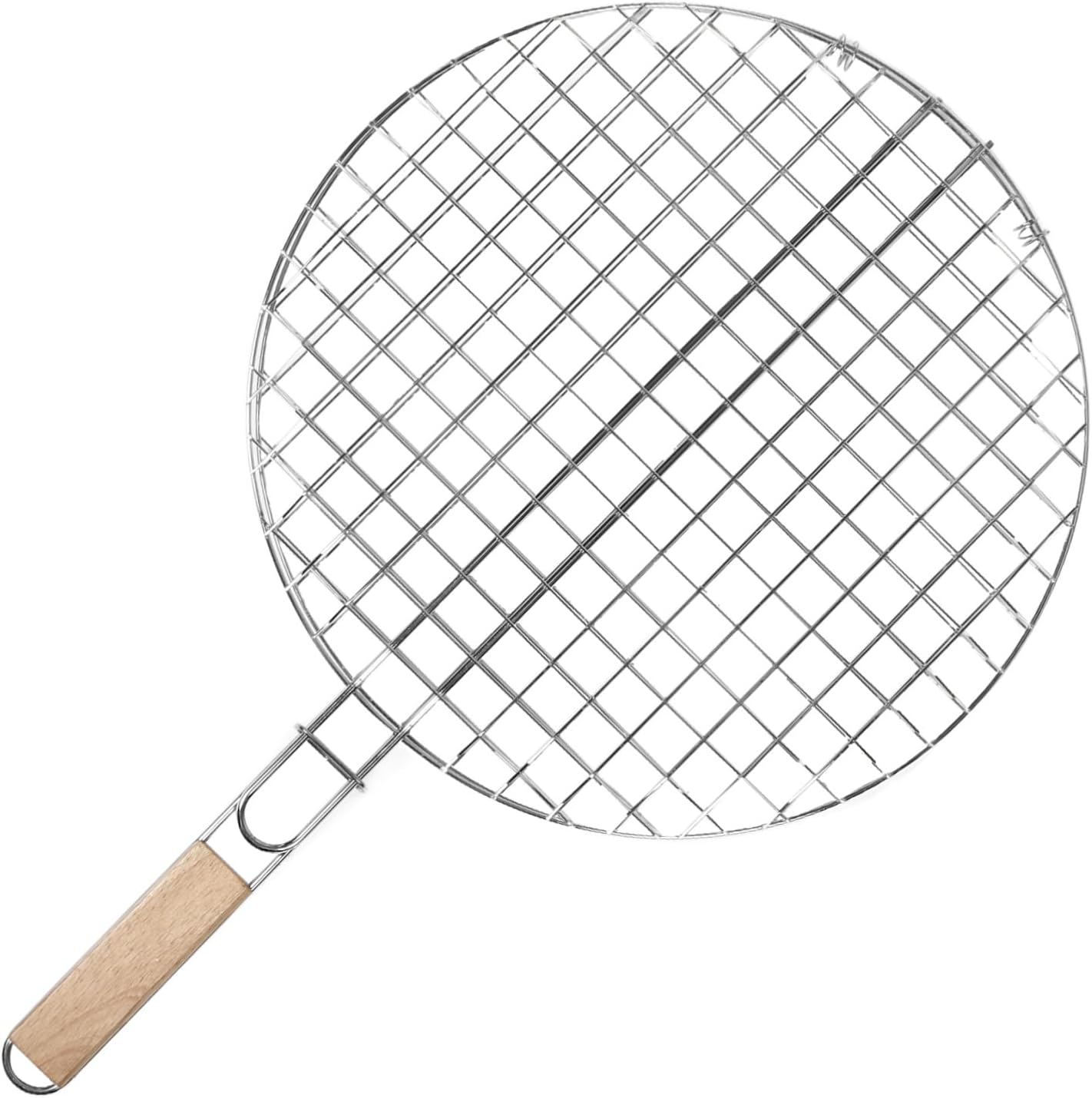 Bbq Grill Basket Round Stainless Steel Grill Rack Outdoor Cooking Rack Fish Meat Grilling Tool