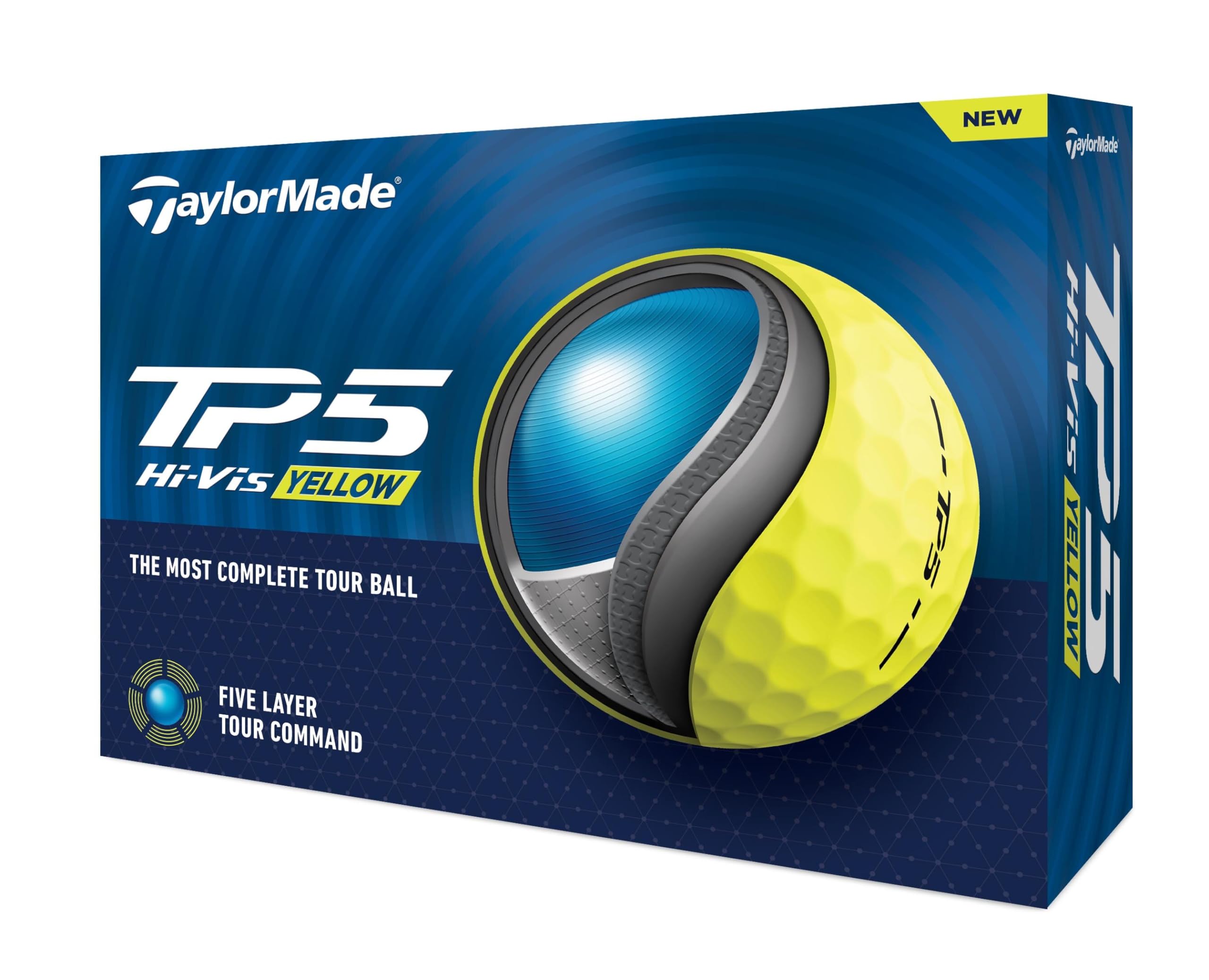 テーラーメイド(TAYLOR MADE) TMJ24 TP5/TP5 TaylorMade TMJ24 TP5 YLW JPN 12 Pack Teepee Five Yellow Golf Balls