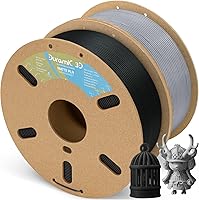 Vista 21 de DURAMIC 3D - Filamento de ácido poliláctico mate de 1.75mm negro, carrete de cartón de 1kg con acabado mate, filamento para impresora 3D PLA