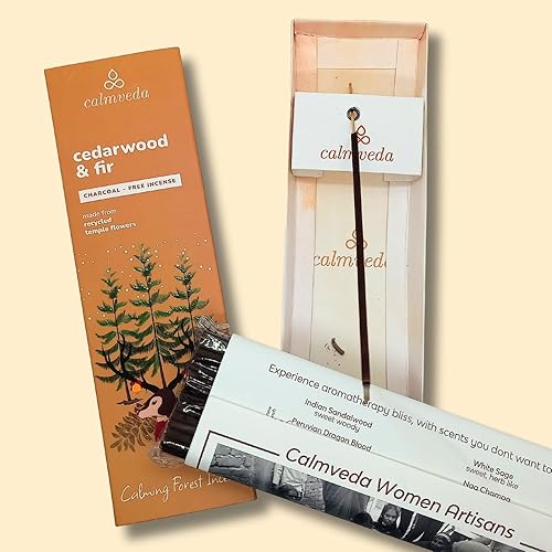 Vista 52 de Paquete de varillas de incienso de pachulí de los años 60, (80 varillas), incienso sin carbón, hecho de flores recicladas, varillas de incienso