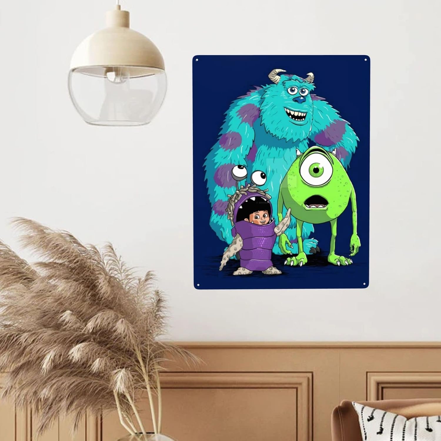 Amazon Co Jp モンスターズ インク マイク サリー ブリキ看板 壁の装飾 アートポスター 壁掛け 装飾鉄絵 ポスター アートパネル レトロ雑貨 金属ポスター インテリア ウォールアート おしゃれ 玄関に飾る 模様替え 装飾ポスター バー カフェ 屋内用 ヴィンテージ風