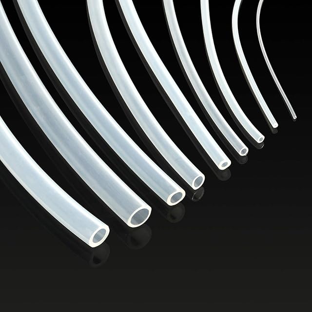 TEN-HIGH Food Grade Silicone Tubing, 20mm ID x 25mm OD Transparent Silicone Tube, Wall Thickness 2.5mm, Hose Pipe 50 Meter Length for Food Production Line