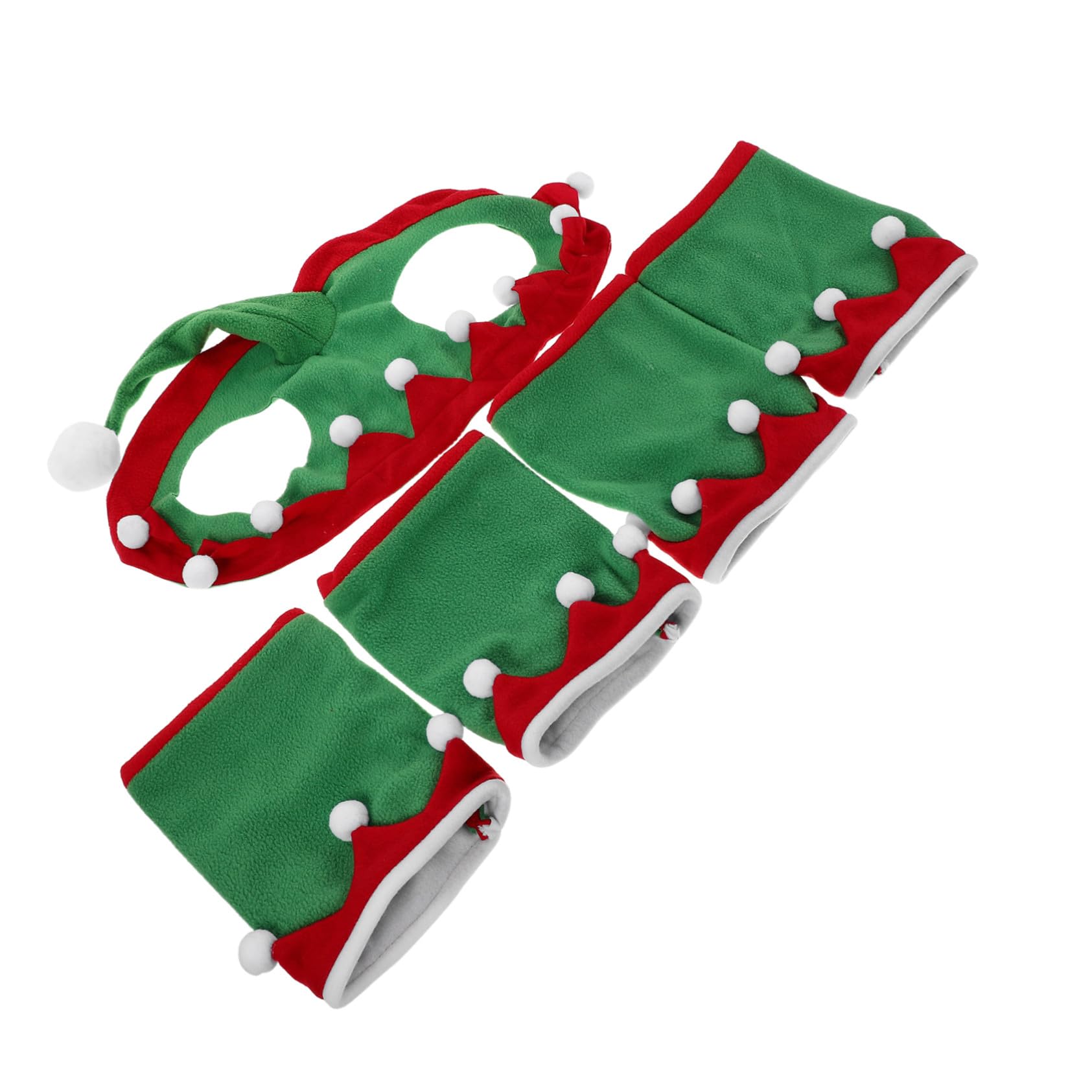 SUPVOX Fasce e Cappello Per Zampe Di Cavallo Natalizie Protezione Per Zampe Di Cavallo Natalizie e Cappello Da Elfo Accessori Per Costumi Natalizi Decorazione Per Feste Di Natale