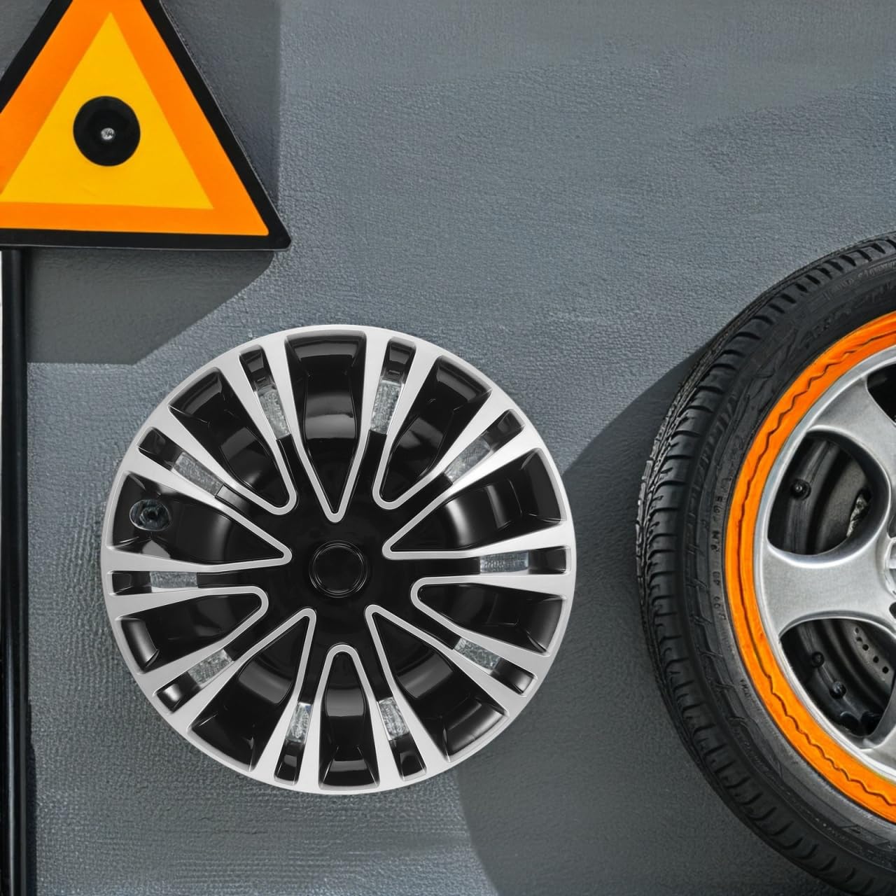 Mobestech Tapacubos Decorativos para Cubo De Rueda De Coche Cubiertas De Cubo De Rueda para Coche Ajuste Universal De 16 Pulgadas Fácil Instalación Protegen El De Residuos