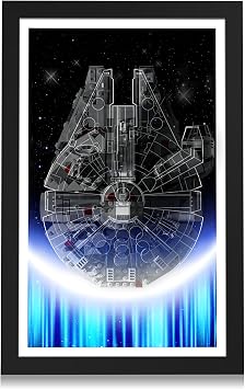 Wallmount Display Compatible with Lego Star Wars Millennium Falcon A New Hope 25th Anniversary Collectable Model, Display Wallboard for 75375 Building Set, Ideal Gift for Collectors & FansBoard Only