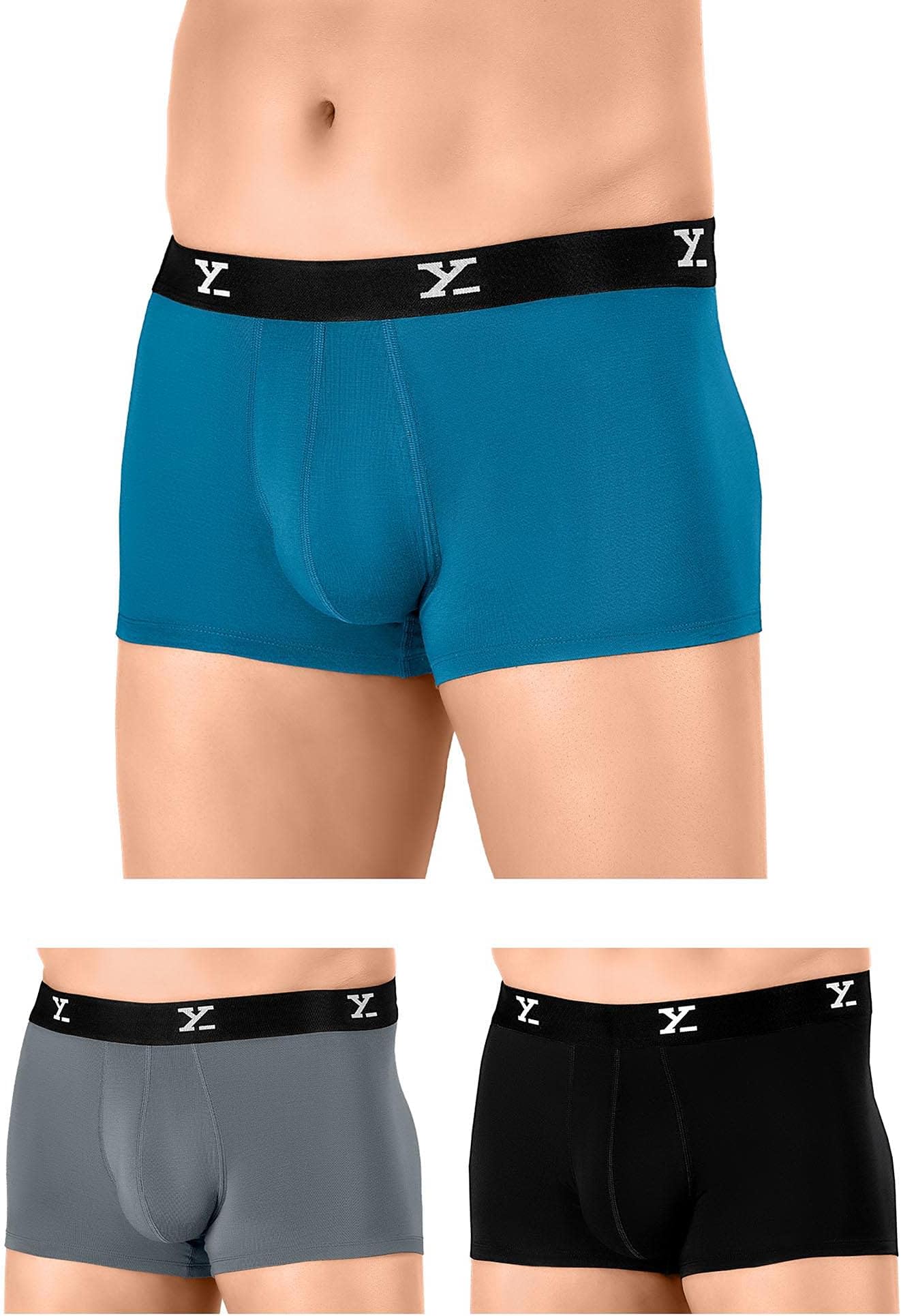 XYXX Men's Cotton Trunks (Pack of 3)