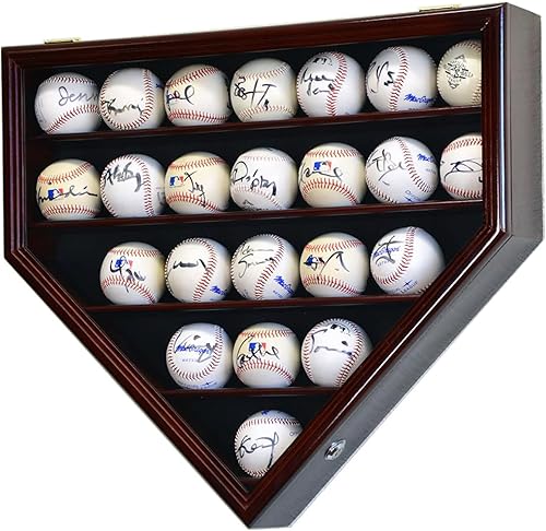 Miniatura 7 de 23 Balón de béisbol vitrina gabinete - Home Plate Shaped (negro)