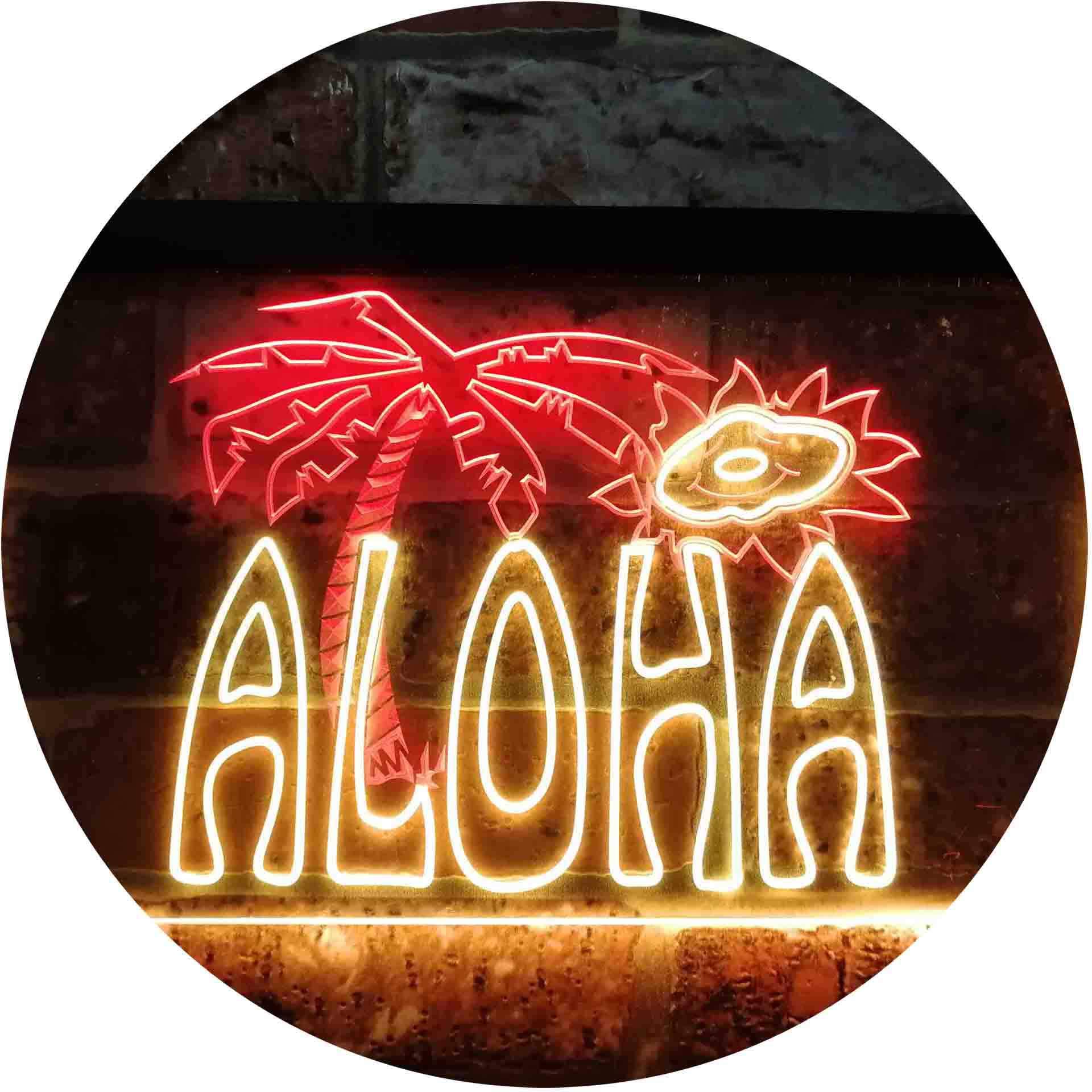 Amazon | Aloha Palm Tree Illuminated Dual Color LED看板 ネオン