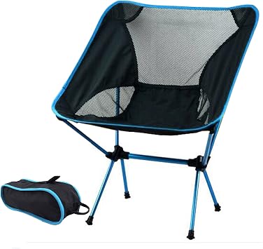 Gaorui Portable Camping Lightweight Chairs Folding Kids Moon Chair for Hiking Picnic Fishing BBQ Hiking Light blue